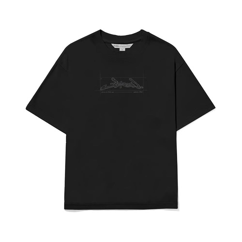 Camiseta Croqui Preta Barra