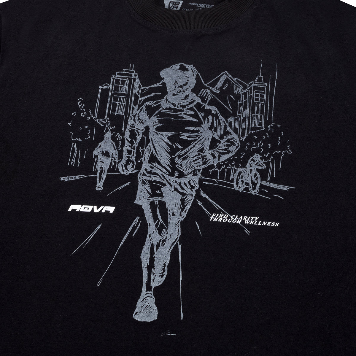 Camiseta Runner Preta AQVA