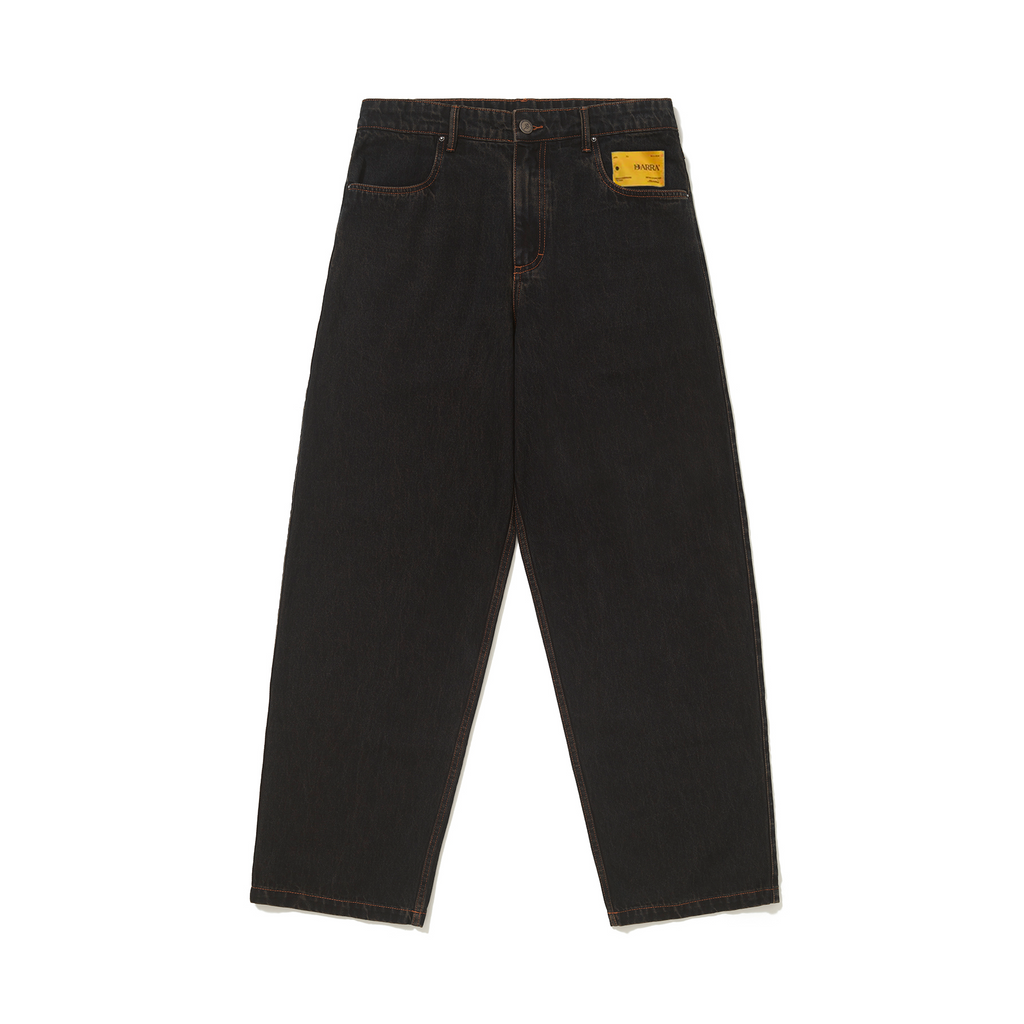Calça Jeans Clássica Preta Barra