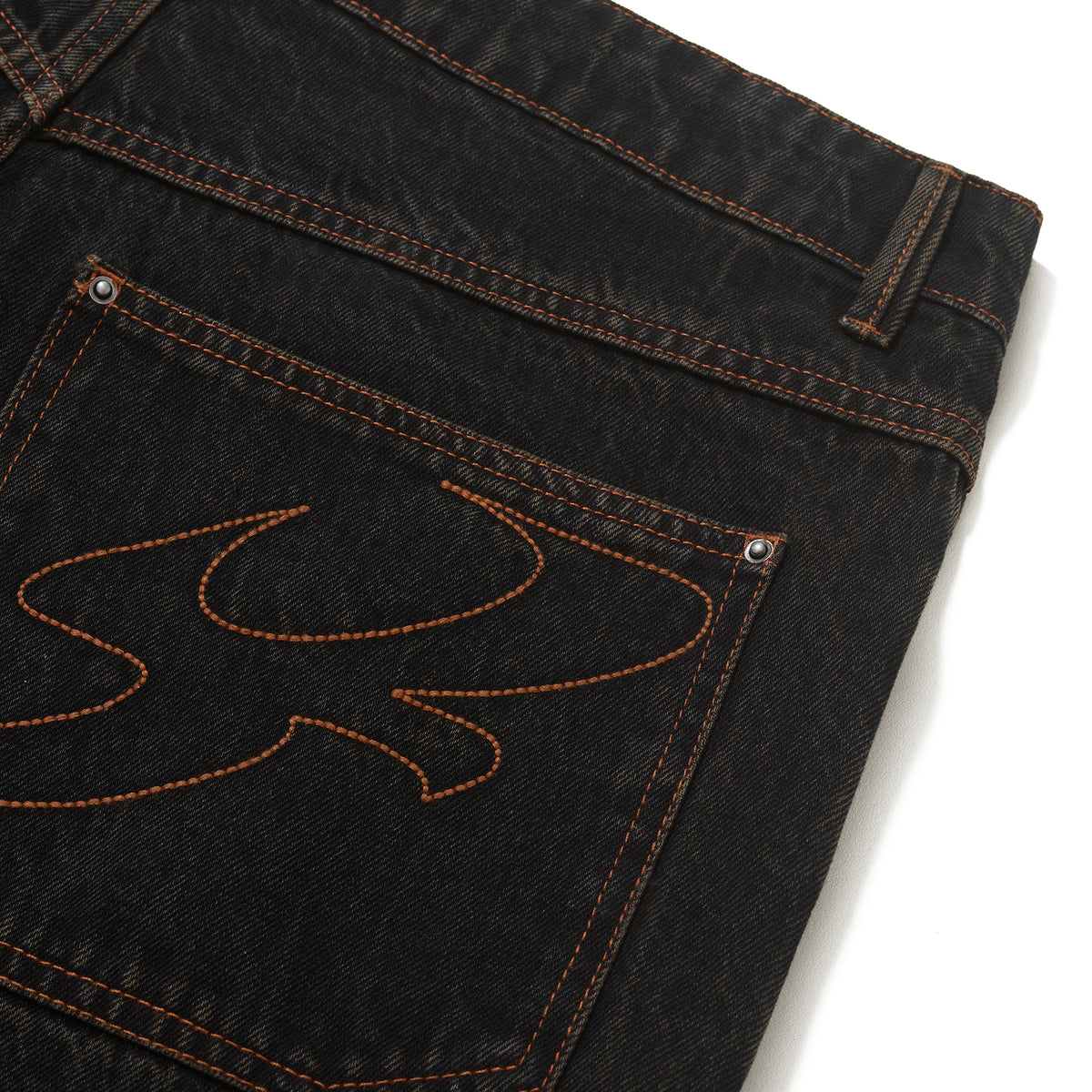 Calça Jeans Clássica Preta Barra