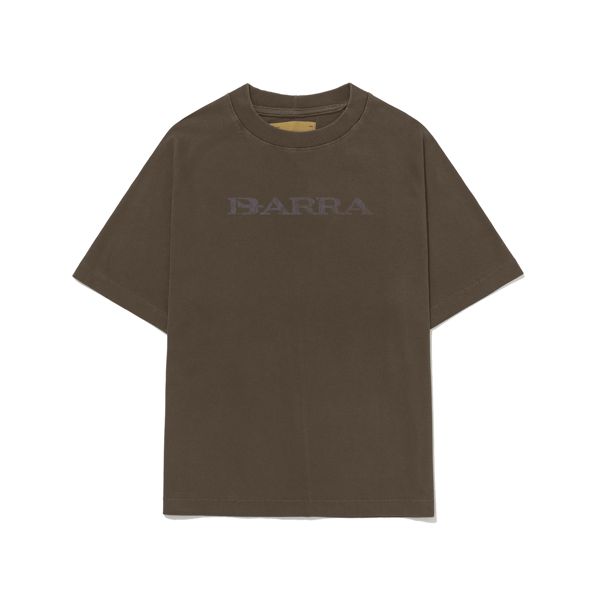 Camiseta Barra Logo Remix Marrom Estonado
