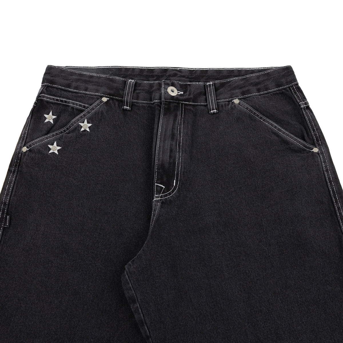 Calça Denim Stars Preta Disturb