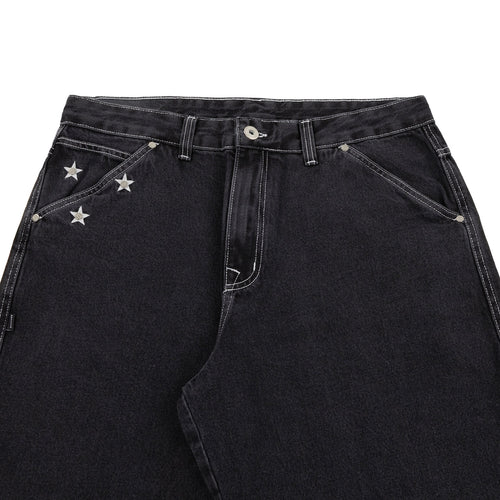 Calça Denim Stars Preta Disturb