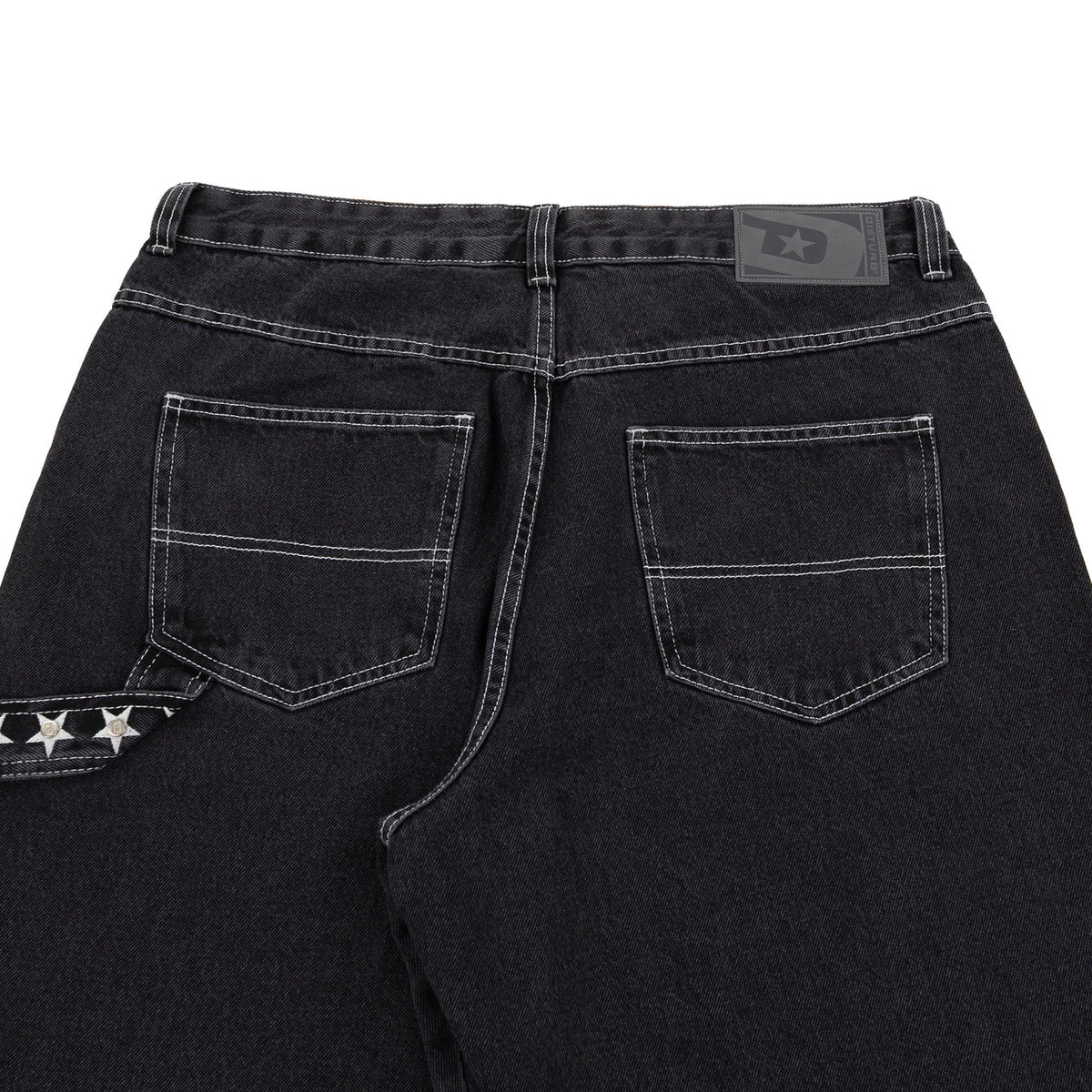 Calça Denim Stars Preta Disturb