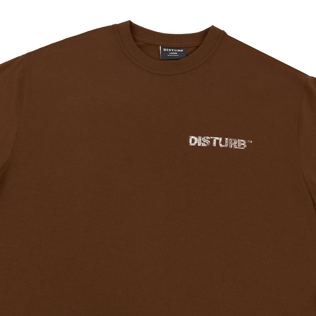 Camiseta Built By Disturb Marrom