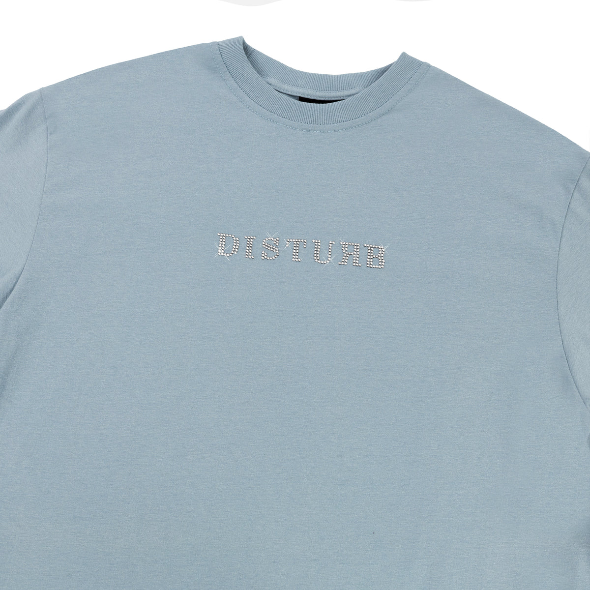 Camiseta Studded Logo Azul Claro Disturb