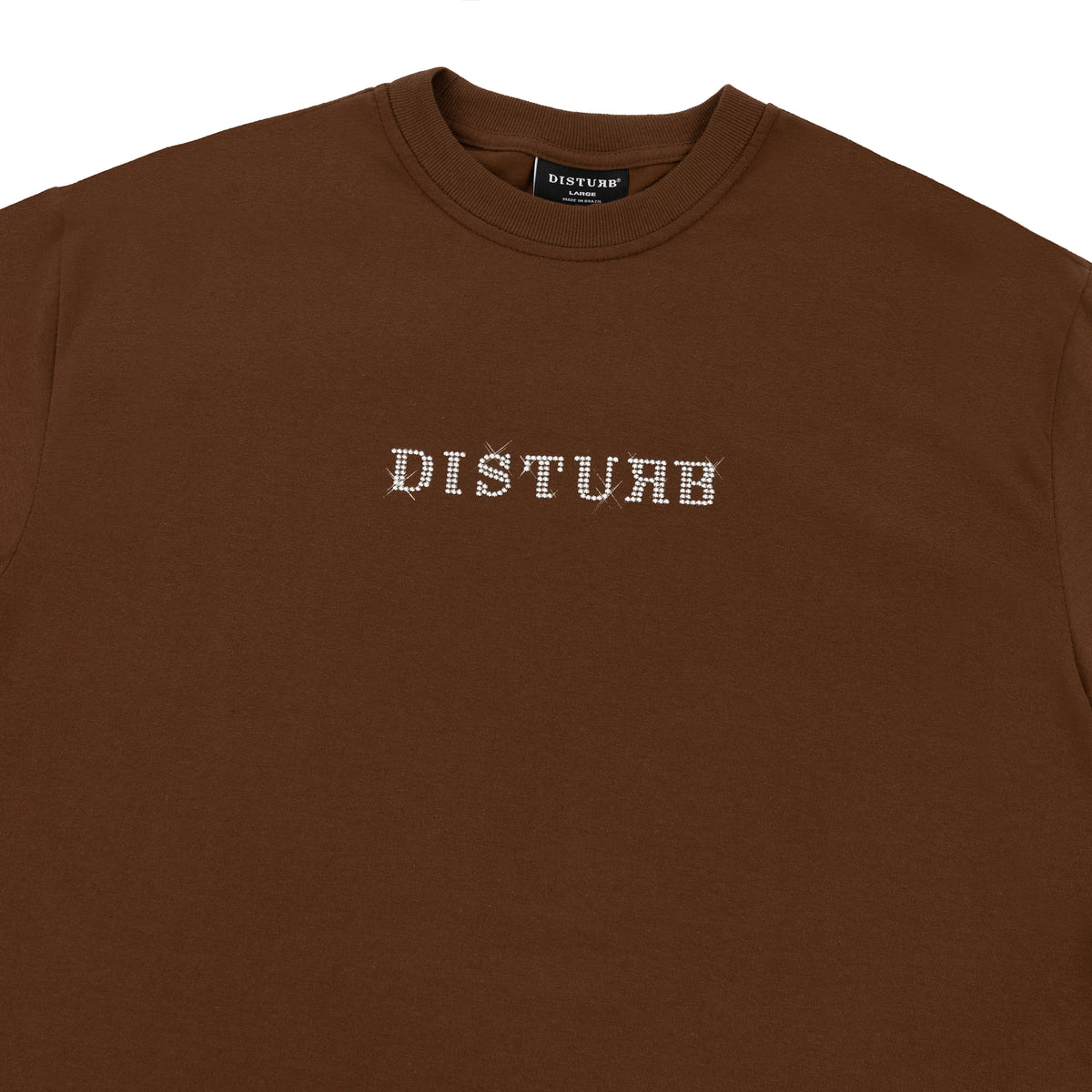 Camiseta Studded Logo Marrom Disturb