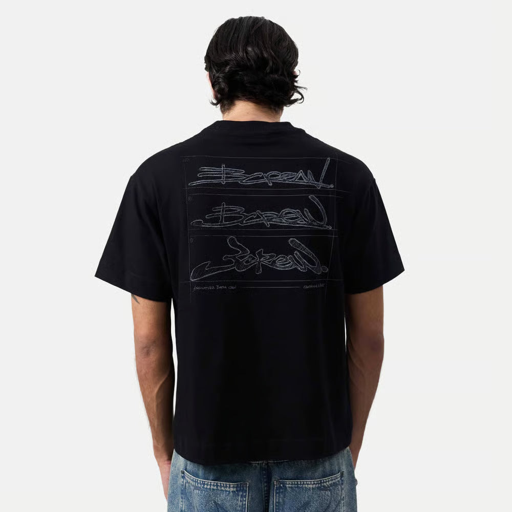 Camiseta Croqui Preta Barra