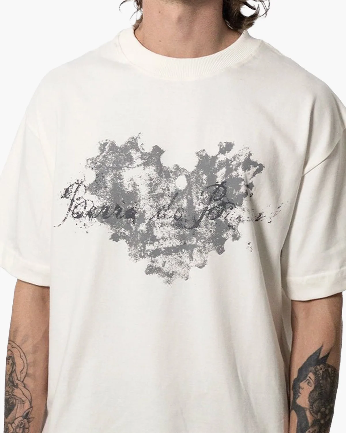 Camiseta Coração Remix Off-White Barra