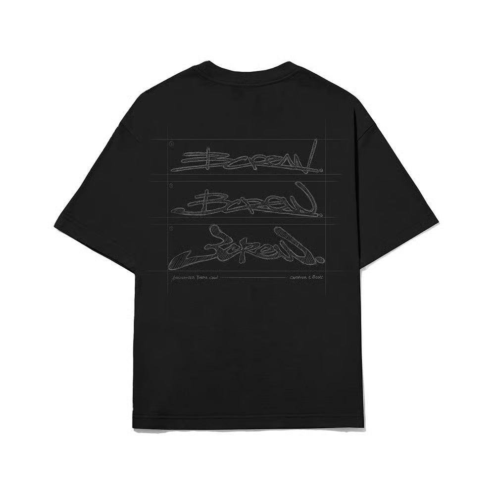 Camiseta Croqui Preta Barra