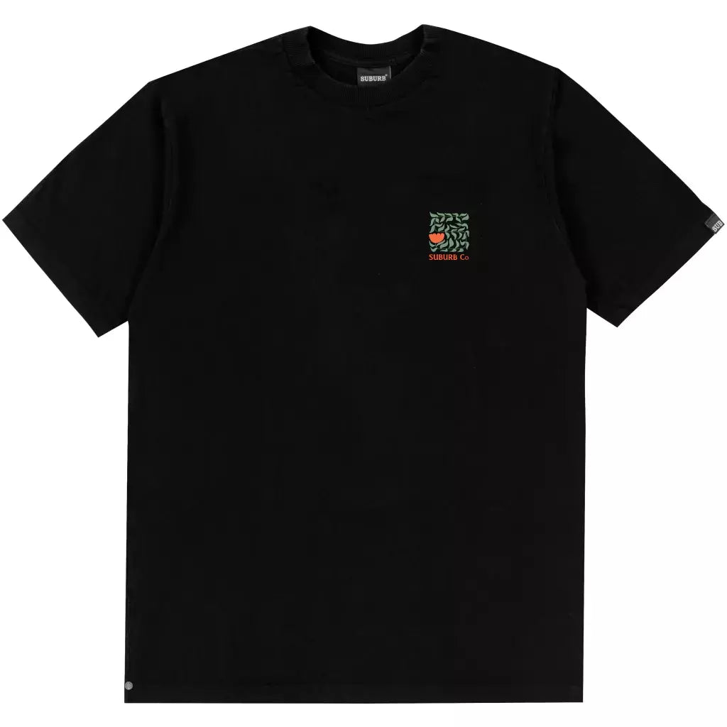 Camiseta Flowers Preta Suburb