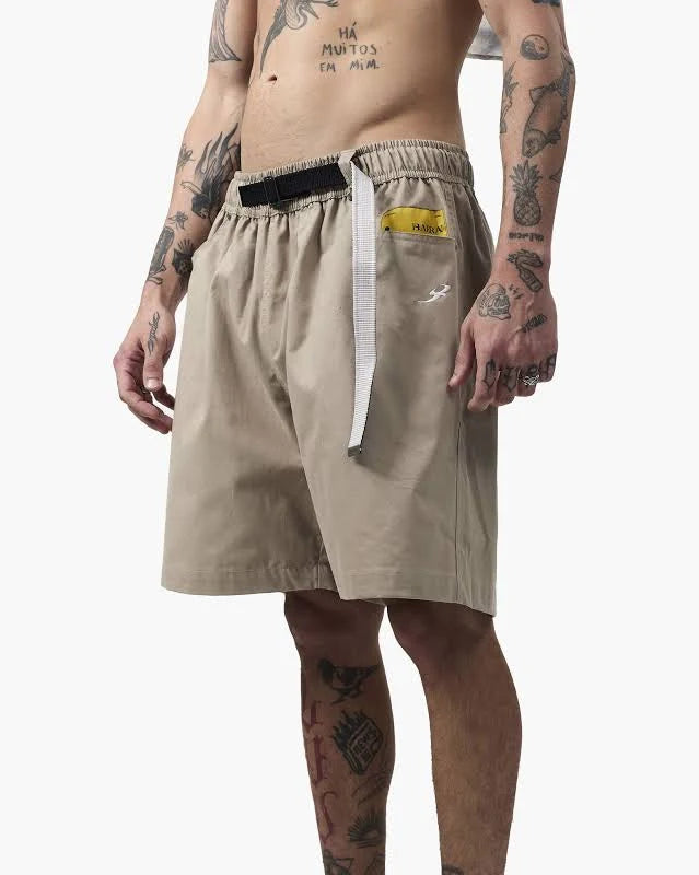 Shorts Sarja Tech Bege Barra